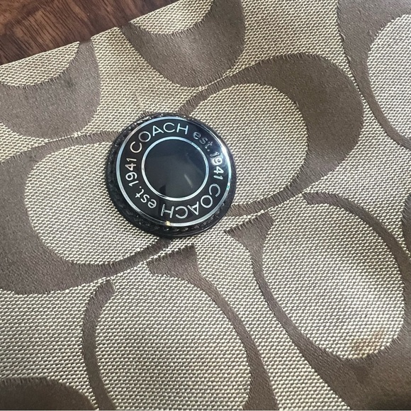 Coach Signature Crossbody Shoulder Handbag Purse Brown - Picture 12 of 12